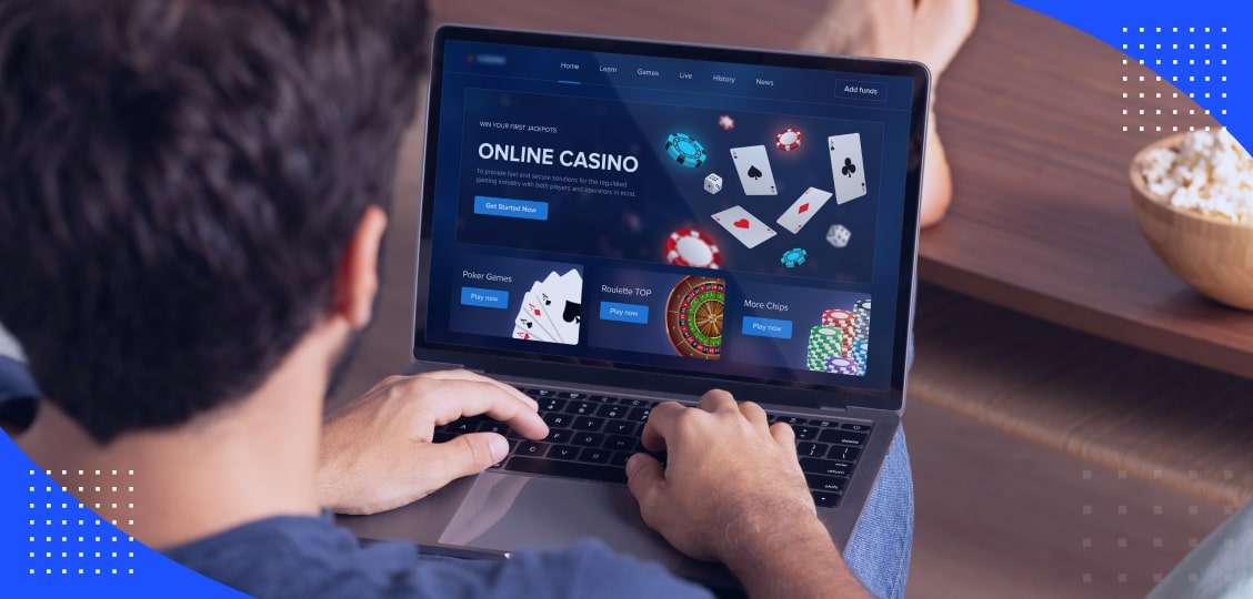 A vibrant online casino interface with live dealer games and slots 